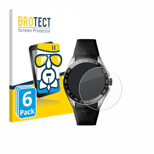BROTECT Schutzglas für TAG Heuer Connected Calibre E5 | (45 mm) 6 Stück Transparenter Displayschutz Made in Germany Schutzfolie Panzer Folie Glas 9H Einfache Montage Clear