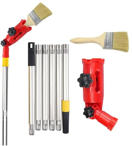 ximie Multi-Angle Paint Brush Extension Pole Kit Handheld Paint Tool Extender Attachment Bracket Suitable for Ceiling, Window