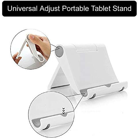 Realmax® Universell verstellbarer tragbarer Tablet-Ständer für iPad 3 4/ Mini, Kindle, iPhone, 5, 5, C, 5s, 6, 6 Plus, Samsung, Nokia HTC, LG