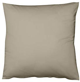 fleuresse 9200 Colours Interlock Jersey Kissenbezug aus 100% Baumwolle, Oekotex Standard 100, 35 x 40 cm, Taupe