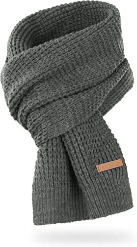 normani Herren Winterschal, Strickschal in verschiedenen Designs und Farben Farbe Nampa/Grau-meliert