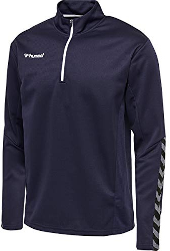 hummel Jungen Sweatshirt Hmlauthentic Kids Half Zip Sweatshirt, Marine, 128, 204928-7026-128