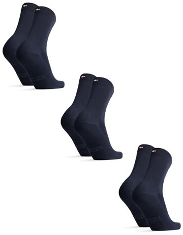 DANISH ENDURANCE Bamboo Socks, Breathable Anti Sweat Socks, Antibacterial, for Men & Women, Unisex, 3 Pack, Navy Blue 3-Pack, 9-12