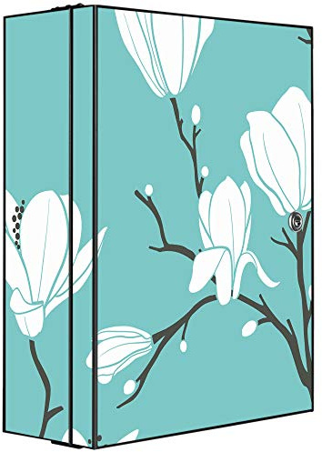 banjado Medizinschrank abschliessbar mit Motiv Magnolien 35x46x15cm - großer Arzneischrank für die Hausapotheke - Medikamentenschrank aus Metall zur Medikamenten Aufbewahrung
