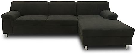 DOMO. collection Ecksofa Jamie, Sofa mit Schlaffunktion, moderne Couch in L-Form, Schlafsofa 251 x 150 x 72 cm, anthrazit