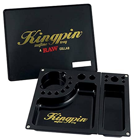 Raw Collab Kingpin Mafioso Rolltablett aus Kunststoff mit Magnetverschluss
