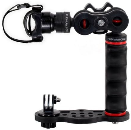 Unterwasser-Halterung GoTray mit Handgriff Kugel 25 mm BJ Klammer und Adapter Unterstützung Lampen für GoPro DJI Action Camera FLEX-ARM GOTR08