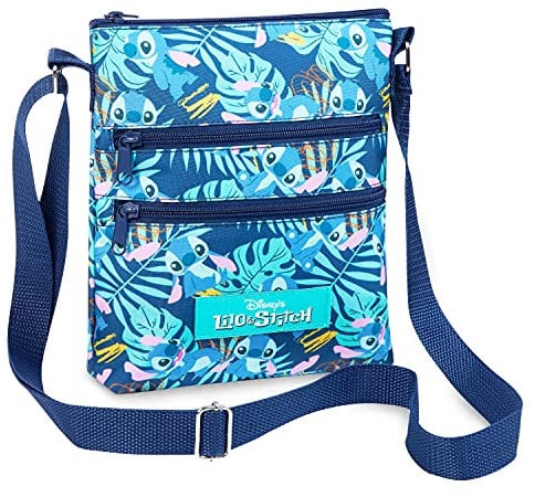 Disney Stitch Handtasche Mädchen Teenager Damentaschen Umhängetasche, Handtasche mit Reißverschluss & Verstellbarem Gurt (Stitch, 25x22x4.5cm)