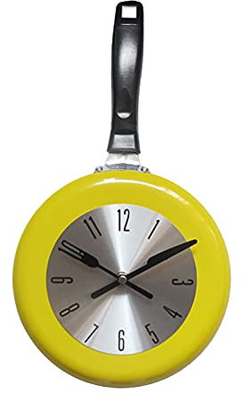Küche Wanduhr 8 Pan Design Moderne Neuheit Uhr Home Küche Decor Geschenke , Gelb