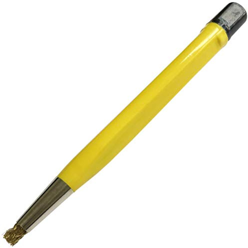 Jewellers Tools Kratzbürste (gelb): Messingbürste zum Auskratzen von Uhren, zum Entfernen von Rosten, 15 Stück