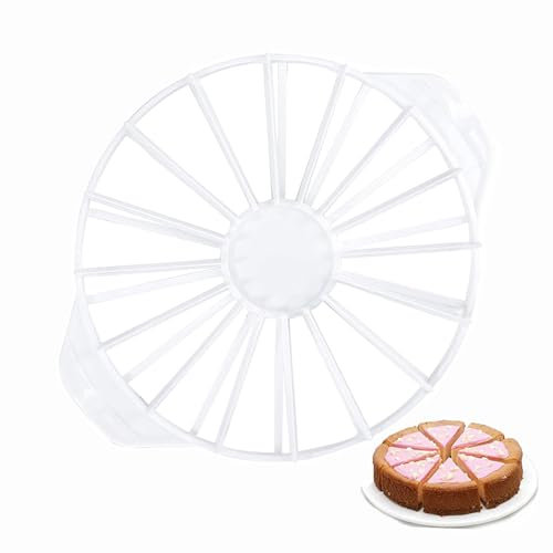 通用 Trancheur de Gâteau Diviseur, 1 Pièces Gâteau Outil de Coupe, Diviseur à Gâteau Double Face Coupeur, Outils de Cuisson de Cuisine, Adaptés aux Gâteaux, Pains, Tartes (Blanc)