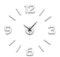 D,casa - Orologio da parete adesivo schiuma colore nero Wall Sticker - Bianco