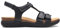 Clarks Femme April Cove Sandales de Sport, Black Leather, 39 EU Étroit