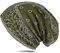 WANSSY® Damen Herren Unisex Uni Farbe Beanie mit Färbemuster Federmuster Fashion Einheitshröße Kopfbedeckung (Olivergrün)