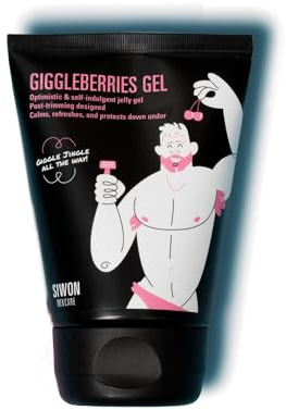 SIWON | Giggleberries I Feuchtigkeitscreme und Intimdeodorant für Männer I 100 ml für Männer I 100 ml I Neue Formel mit rosafarbener Gel-Textur I Genital-Tonikum für Männer I