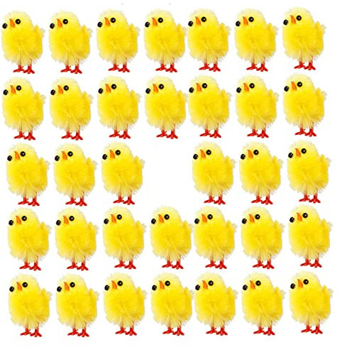 Rifuli # Osterpelzküken, Flauschige Küken, weiche Plüschtiere, Osterküken, Kinder, DIY, Osterei, Motorhaube, Dekorationen, Küken, Plüsch, Stofftier für Osterpartys (Yellow, One Size)