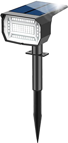 LOTMOS 72 LED Solar Landscape Spotlights, Dusk Till Dawn 3 Modes Solar Outdoor Garden Lights, IP67 Waterproof Wall Lights for Garden Yard Driveway Pathway Pool Area