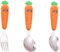 3PCS Posate Svezzamento, WitBicg Forchetta Bambini, Posate Bambini Acciaio Carota Cucchiaino Svezzamento Pappa Neonato Svezzamento, Aumentare l'Appetito, Consigliato Per i Bambini Dopo 18 Mesi