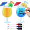 2pcs Fruit Drink Cruise Door Magnets, cruise door magnets with 3pcs Dry Erase Pens Fruit Magnets for Fruit Drink Cocktail cruise door decorations