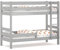 WNM Group 2in1 Etagenbett oder 2 Einzelbetten - Hochbett für Kinder Sophie - Stockbett mit Rausfallschutz und Lattenrost - Absturzsicherung Doppelstockbett - Jugendbett 80x160 cm - Grau