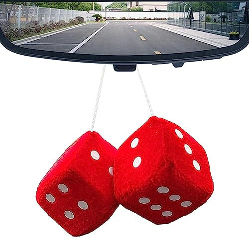 Würfel für Auto | Anhänger Würfel Auto Rückspiegel | Weicher Charme für LKW, SUV, Auto – Ornament Innen Deko