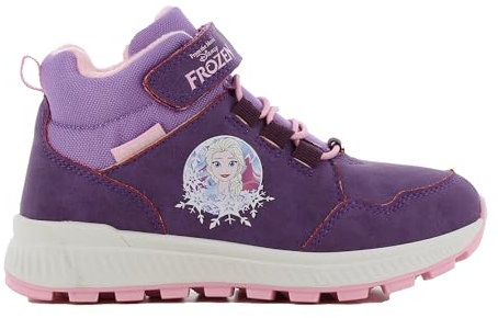Leomil Frozen Schneestiefel Kinder Winterstiefel Mädchen 26, rutschfeste Sohle für Kalte Wintertage, Lila