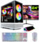 GameMachines Element Snow Komplett Set - Gaming PC - Wasserkühlung - AMD Ryzen 7 5700X - GeForce RTX 5060-1TB SSD - 32GB RGB DDR4 - WLAN - Tastatur - Maus - Mauspad - 24 Zoll 165Hz Monitor - Win 11