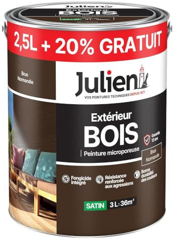 JULIEN Extérieur BOIS BRUN NORMAN 2,5 L + 20 % marque