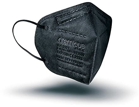 atemious PRO 2 BLACK FFP2 Maske schwarz einzeln verpackt EN 149:2001+A1:2009 CE 2233 (1)