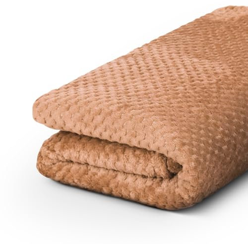 Kuscheldecke Cashmere Touch 150x200cm (Caramel) 250g/m² - Flauschige Wohndecke für Sofa, Couch und Bett, Tagesdecke Oeko-TEX - Sofaüberwurf