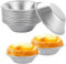 GBACHOOSE 50 Pcs Egg Tart Mould, Thicker Mini Pie Dishes, Non-Stick Quiche Pie Tart Tins for Dessert, Silver