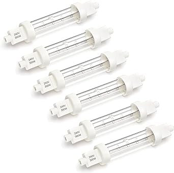 Catering Parts UK Heat Lamps 240v 300w Gantry Lights Jacketed Food Lamp 118mm R7S Part No LMP 101 Push Fit (6)