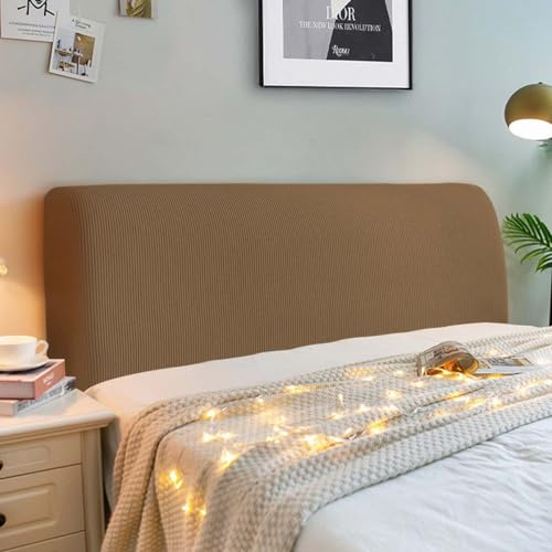 Bett Kopfteil Bezug Bettkopfteil Hussen Beige 180/200/220CM Kopfteilbezug Mode Staubdichte Bett Kopfteil Abdeckung, Stretch Bett Kopfteil Gepolstert Bezug All-Inclusive Kopfteilbezug ( Color : C , Siz