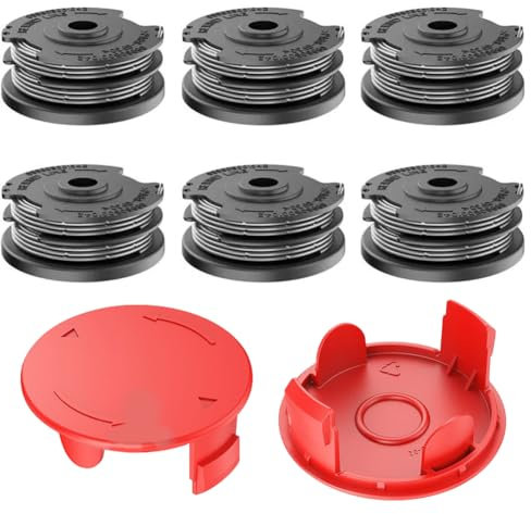 Rasentrimmer Fadenspule F016800351 mit Spulenabdeckung 1600A00X61, Fadenspule Geeignet für Bosch ART 24 ART 24+ ART 27 ART 27+ ART 30 ART 30+,6m Länge Ø 1,6mm