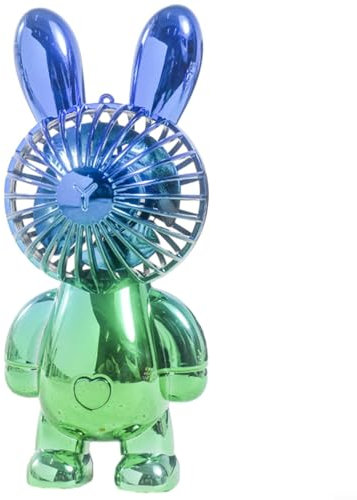 Hasaller Gradient Color Handheld Fan Mini USB Fan Rabbit Rechargeable Battery Portable Desk Fan Small Electric Fan Pocket Fan for Girls Kids Outdoor Travel Office(Blue)