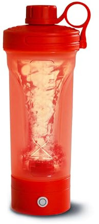 Mix Mate Electric Shaker Bottle, Portable Blender Protein Shaker, USB Rechargeable MixMate Blender For Protein Shakes Pre Workout Greens Coffee Pancake Mix Cocktail Cocktails (Rumba Red)