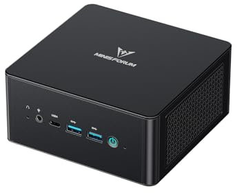 MINISFORUM UM890 Pro Mini PC, AMD Ryzen 9 8945HS (up to 5.2GHz) Mini Computers, 32GB DDR5 5600MHz RAM&1TB PCIe 4.0 SSD, Mini Desktop Quad Display HDMI/DP1.4/USB-C, AMD Radeon 780M/Dual LAN 2.5G