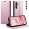 KZB Coque pour Samsung Galaxy S24 FE 5G Etui Premium Housse en Cuir Pochette Protection Portefeuille Rabat Clapet Case Porte Carte Magnétique Flip Étui pour Samsung Galaxy S24 FE - Or Rose