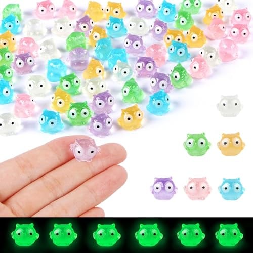 60 PCS Mini Owls for Crafts Dollhouse Fairy Garden Decor Miniature Figurines Owl Decor for Car Tiny Resin Animals for Micro Landscape Plant Pots