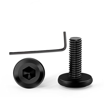 KACNON M3x 12 Schrauben, 30 Stück Schwarz Edelstahlschrauben mit Hex Key, 304 Innensechskant Flachkopfschrauben, Edelstahl A2 V2A Vollgewinde, Schwarz Verzinkt, für Haushaltsgeräte Industriemaschinen