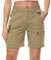 Jogwits Damen Hosen Kurze Sommer Shorts Cargo Hose Knielang Bequeme elastische leichte Schnelltrocken Outdoor Sporthose für Reisen und Wandern mit 4 Taschen-Khaki-M-2055