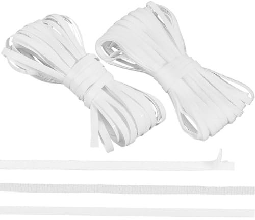 nbeads 10 Yards Haken- und Schlaufenband zum Aufnähen, 6mm Breites Selbstklebendes Schlaufenband Klebriges Interlocking-Band Nylon-Gewebeband für DIY Craft Kleidung Vorhang Kleid Nähen, Weiß