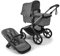 Bugaboo Fox 5 Renew, 2-in-1 Kinderwagen für jedes Gelände, mit Liegewanne und ausziehbarem Kleinkindsitz, praktische Ein-Hand Faltung, Fahrgestell in Graphit und Sonnendach in Moon Grey