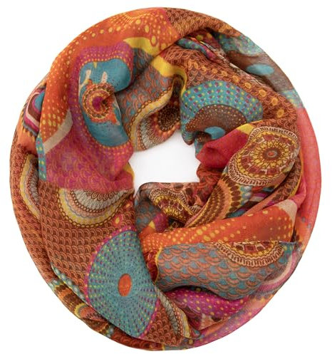 Glamexx24 Damen Loop Schal Basic Schlauchschal Halstuch Leicht Rundschal Halstücher Mehrfarbig Loopschal