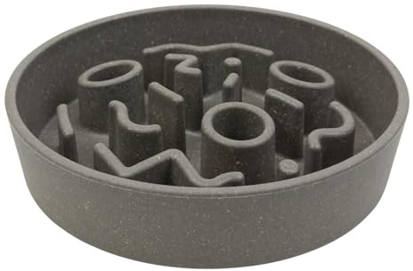 District 70 - Bamboo Dog Slow Feeder - Grey - ø 17 cm