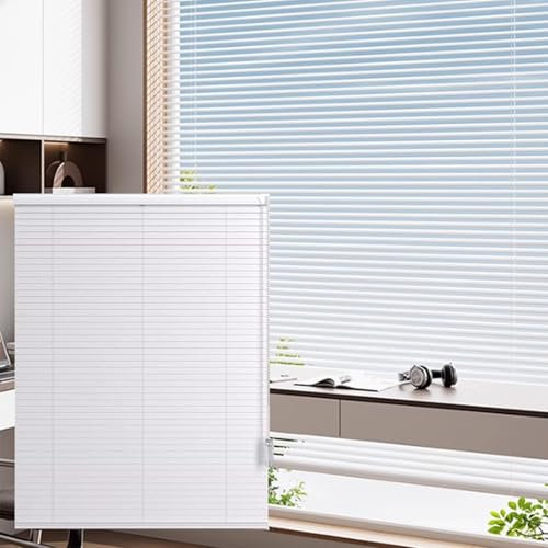 YUJIANHUAA Persiane Bianca,Tende alla Veneziana in Alluminio Lamella da 25mm,Regolabili Privacy Protezione Solare,Kit di montaggio incluso,per Casa Ufficio Cucina (60cm x 250cm)