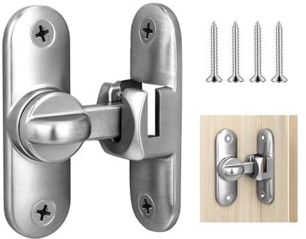 svpfuo Serratura a blocco, serratura della porta, serratura scorrevole, adatta per serratura di sicurezza senza fori,Porta scorrevole serratura della finestra, serratura a filo 90 gradi, lega di zinco