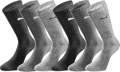 PUMA 6 Paar Unisex Crew Socks Socken Sportsocken Frotteesohle