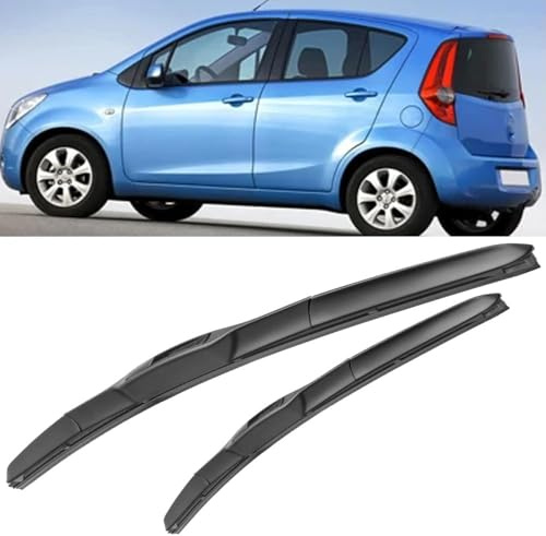 DuanRQ Front Scheibenwischer für Opel Agila B 2008-2014, Set Frontscheibenwischer Wischerblätter Vorne Alle Jahreszeiten Ersatzwischblätter