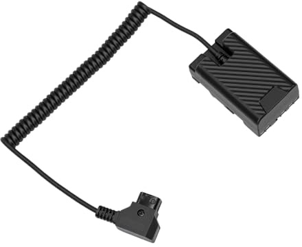 Yechiry Cable de Alimentación de Batería Simulada, Fuente de Alimentación en Espiral Flexible para Equipo de Cámara, Material ABS de 120cm